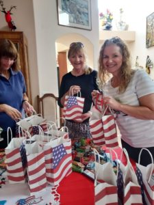 Preparing Goodie Bags for Veterans